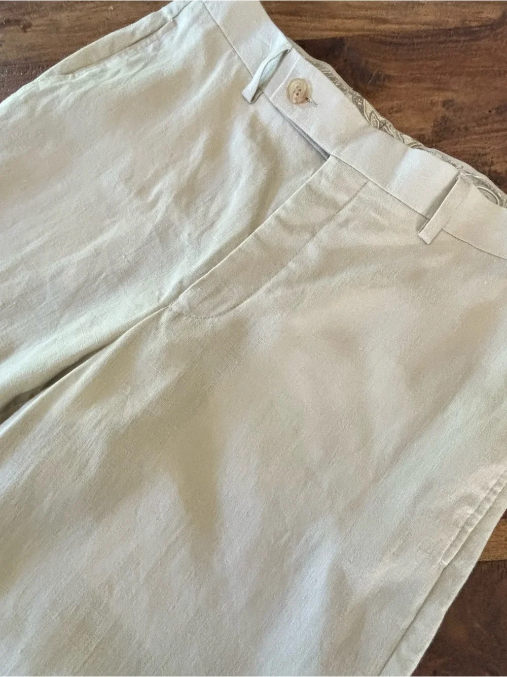 Lauren Ralph Lauren Beige Linen Dress Pants